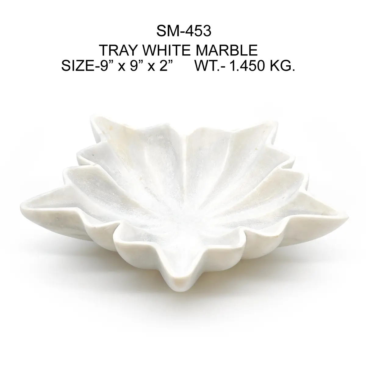 TRAY WHITE MARBLE